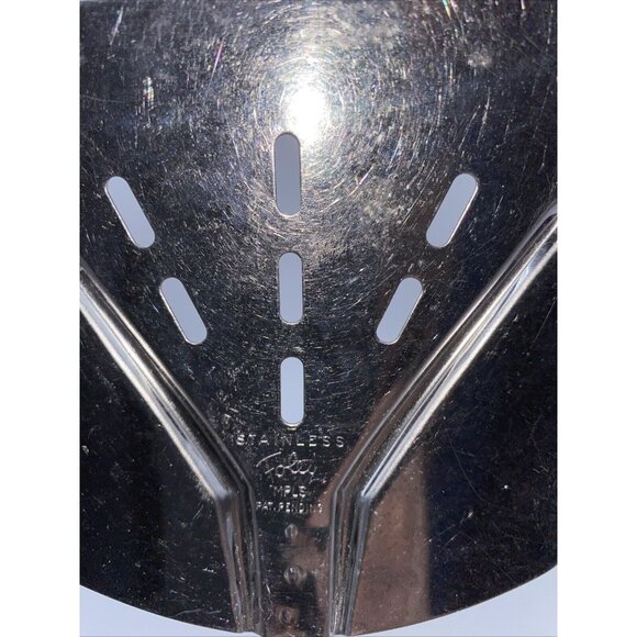 Foley Stainless Steel Wide Curved Slotted Spatula Turner Flipper Stainless USA - Picture 2 of 10